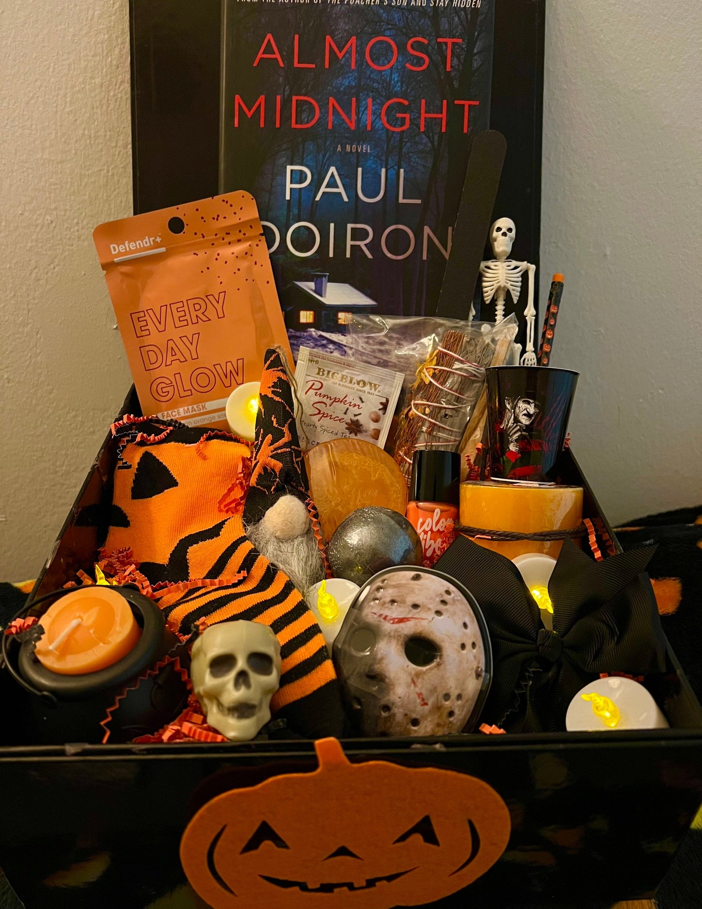 Treat Yourself | Goth Horror Self care package | Mystery Surprise Box | Orange & Black | For Her | Spooky Self Care | Halloween box Gift